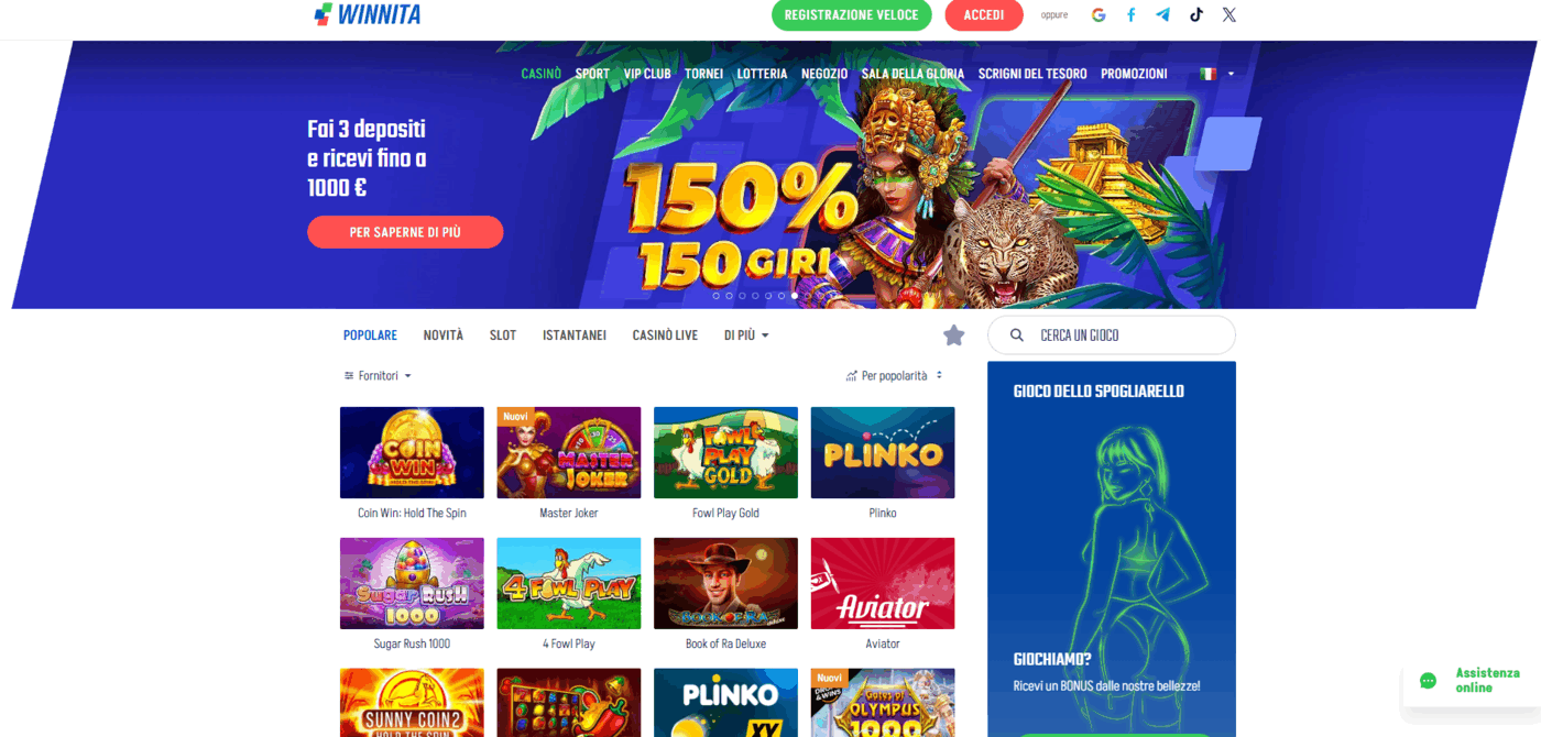 Winita Slot Slot e promozioni